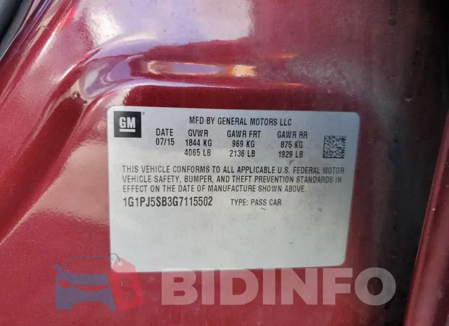 1G1PJ5SB3G7115502 Photo# 12