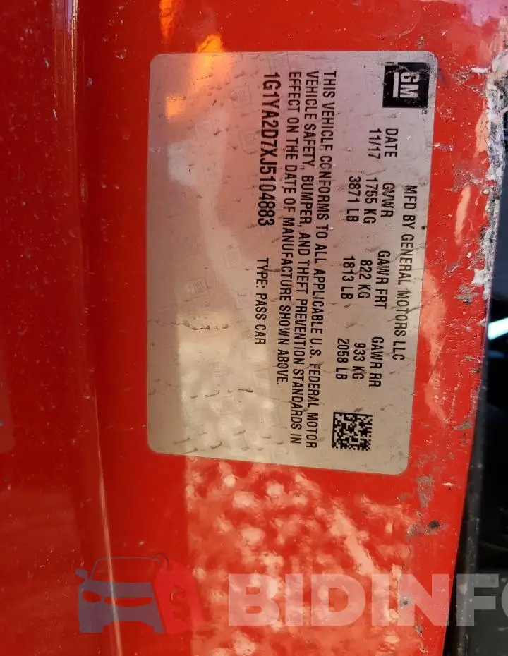 1G1YA2D7XJ5104883 Photo# 12