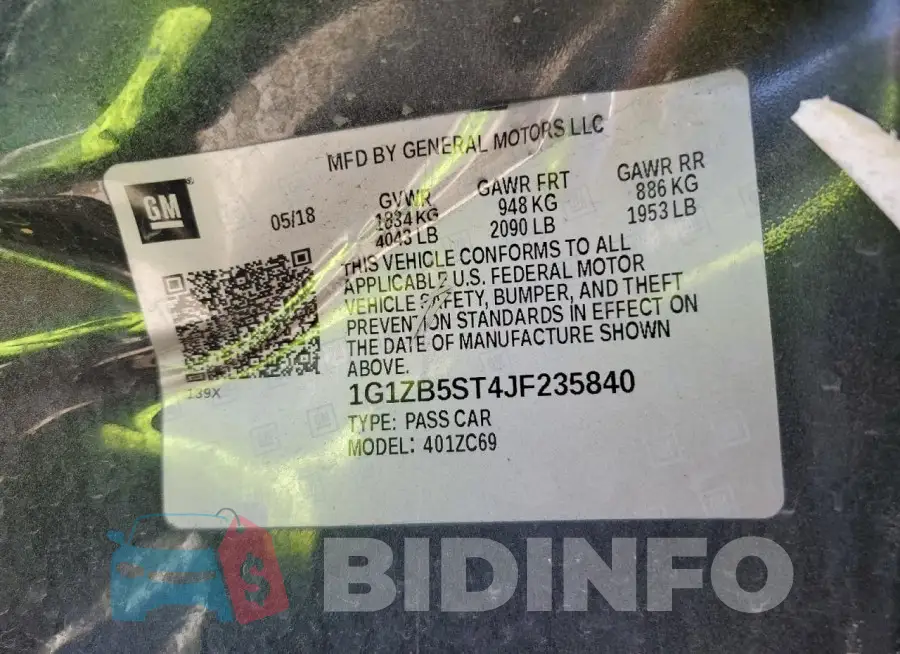 1G1ZB5ST4JF235840 Photo# 12