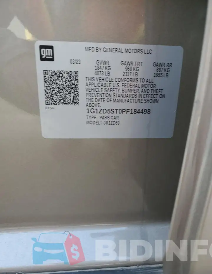 1G1ZD5ST0PF184498 Photo# 12