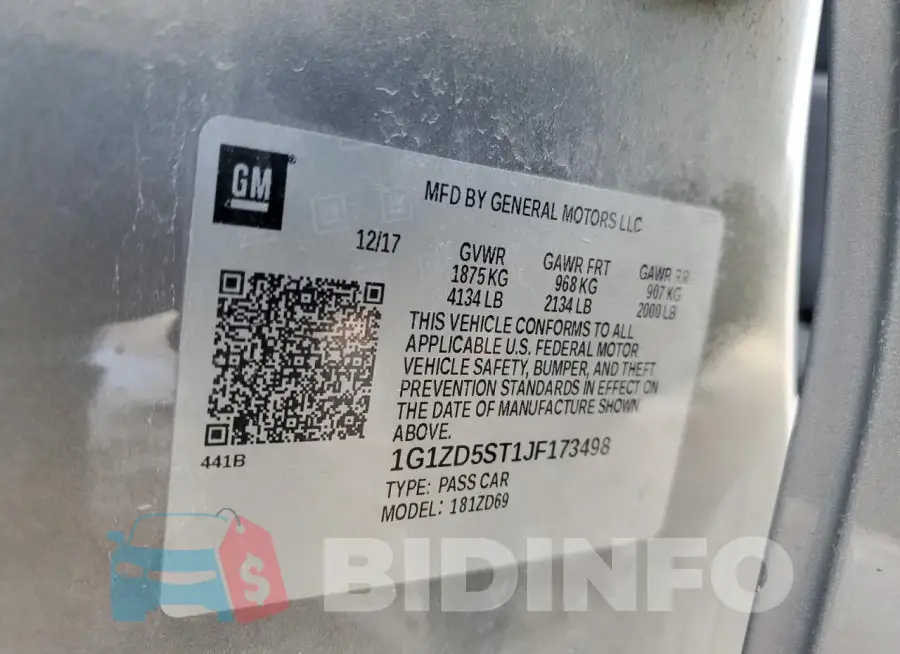 1G1ZD5ST1JF173498 Photo# 12