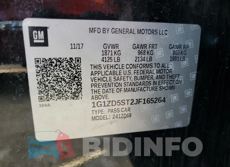 1G1ZD5ST2JF165264 Photo# 13