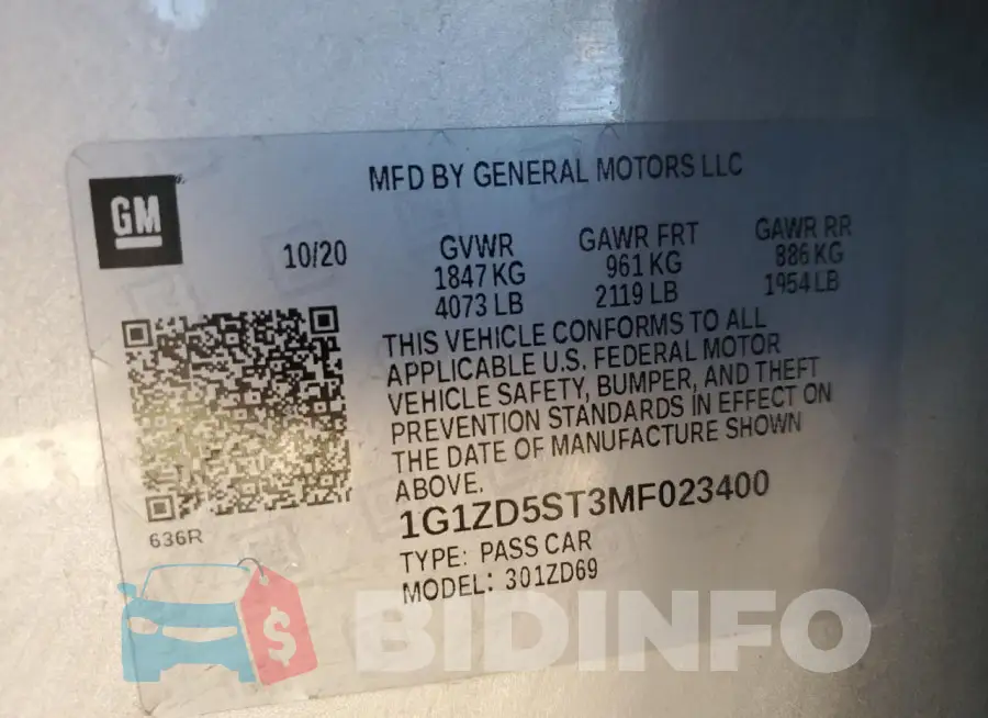 1G1ZD5ST3MF023400 Photo# 12