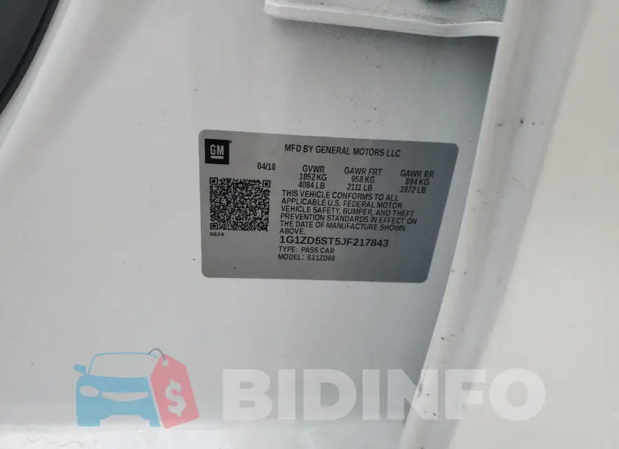 1G1ZD5ST5JF217843 Photo# 12