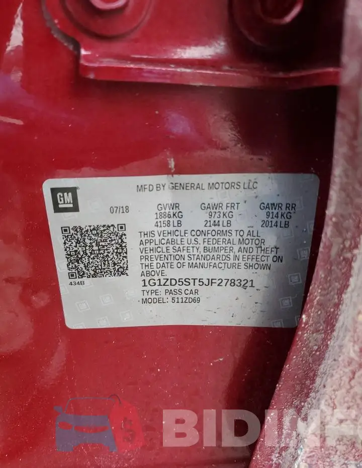 1G1ZD5ST5JF278321 Photo# 12