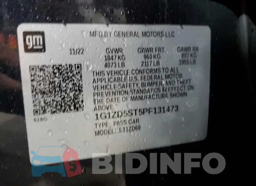 1G1ZD5ST5PF131473 Photo# 12