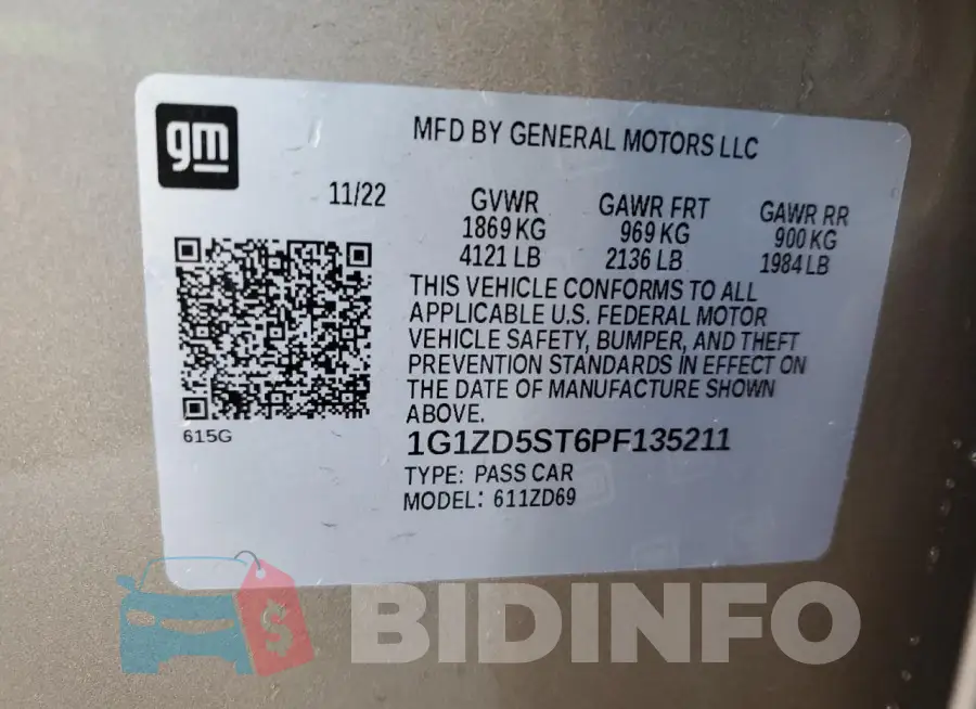 1G1ZD5ST6PF135211 Photo# 13