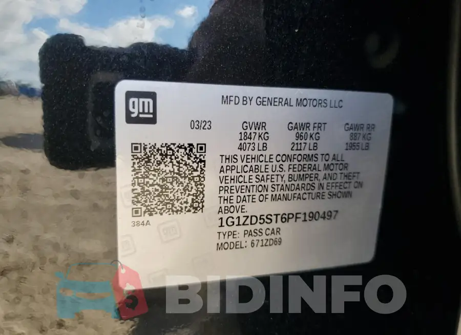 1G1ZD5ST6PF190497 Photo# 12