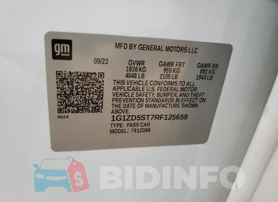 1G1ZD5ST7RF125659 Photo# 12