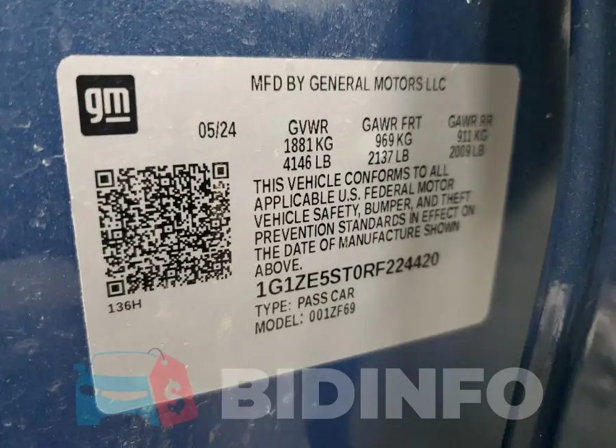 1G1ZE5ST0RF224420 Photo# 12