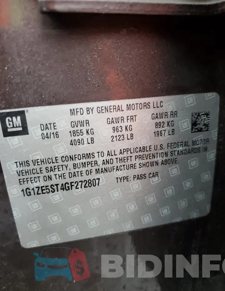 1G1ZE5ST4GF272807 Photo# 12