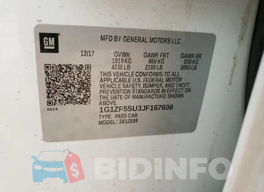 1G1ZF5SU3JF167608 Photo# 13