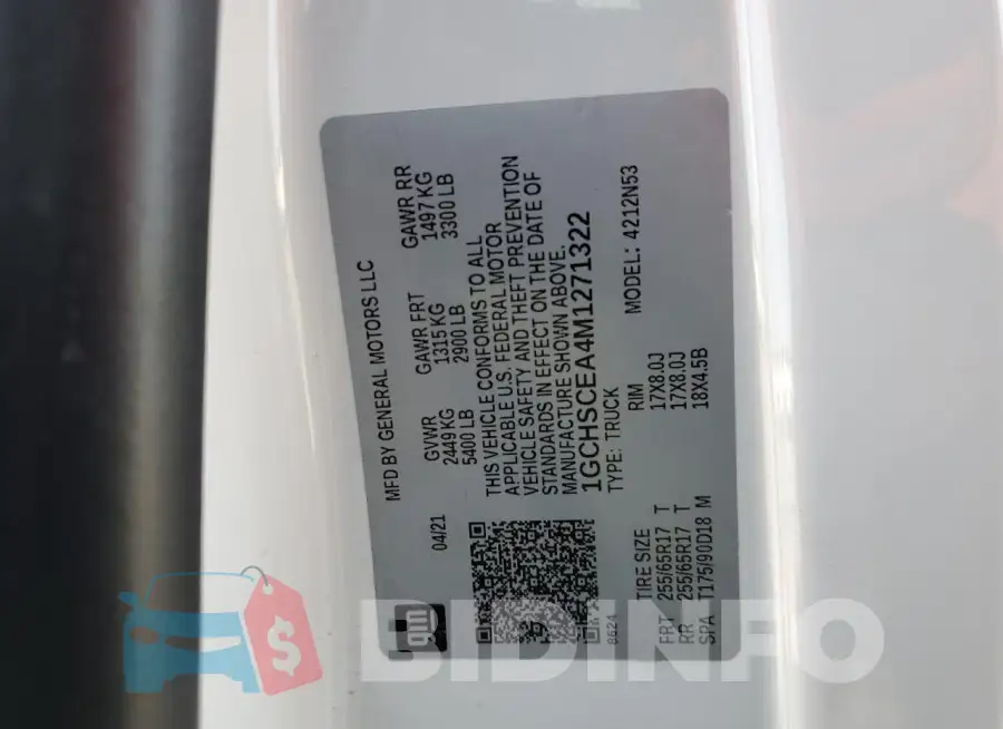 1GCHSCEA4M1271322 Photo# 12