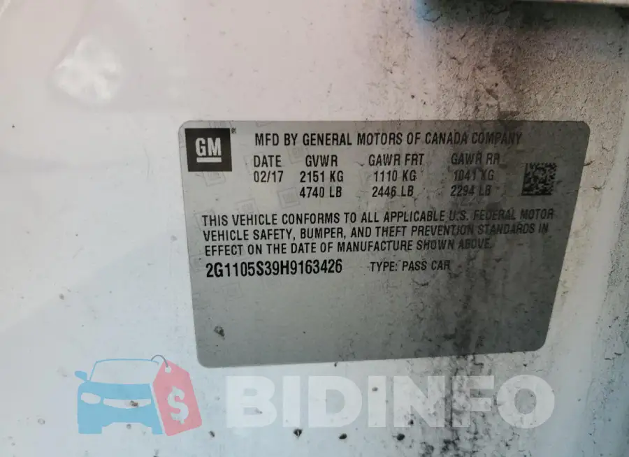 2G1105S39H9163426 Photo# 12