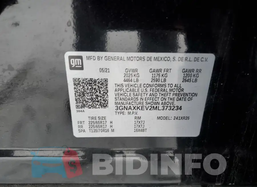 3GNAXKEV2ML373234 Photo# 14
