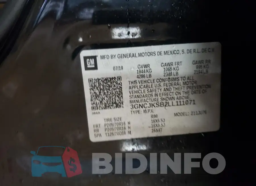 3GNCJKSB2LL111071 Photo# 12