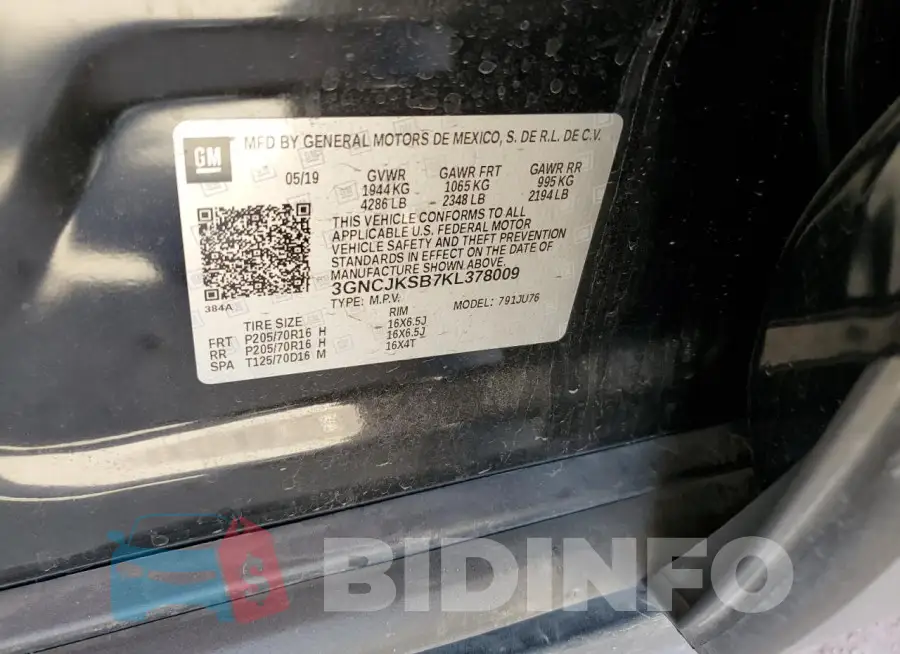 3GNCJKSB7KL378009 Photo# 13