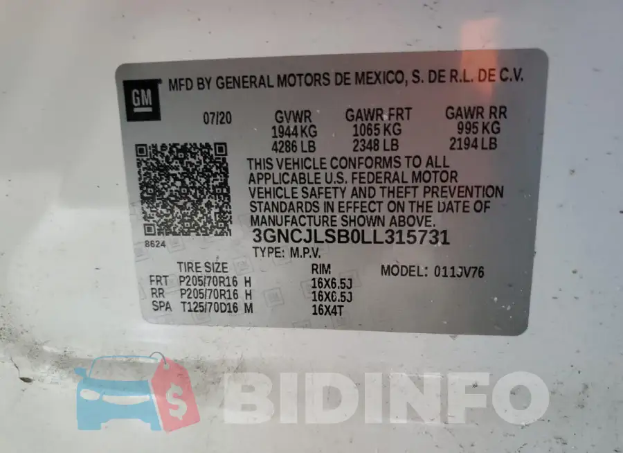 3GNCJLSB0LL315731 Photo# 13