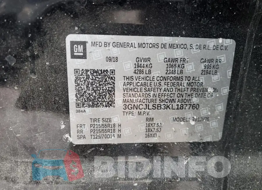 3GNCJLSB3KL187760 Photo# 12