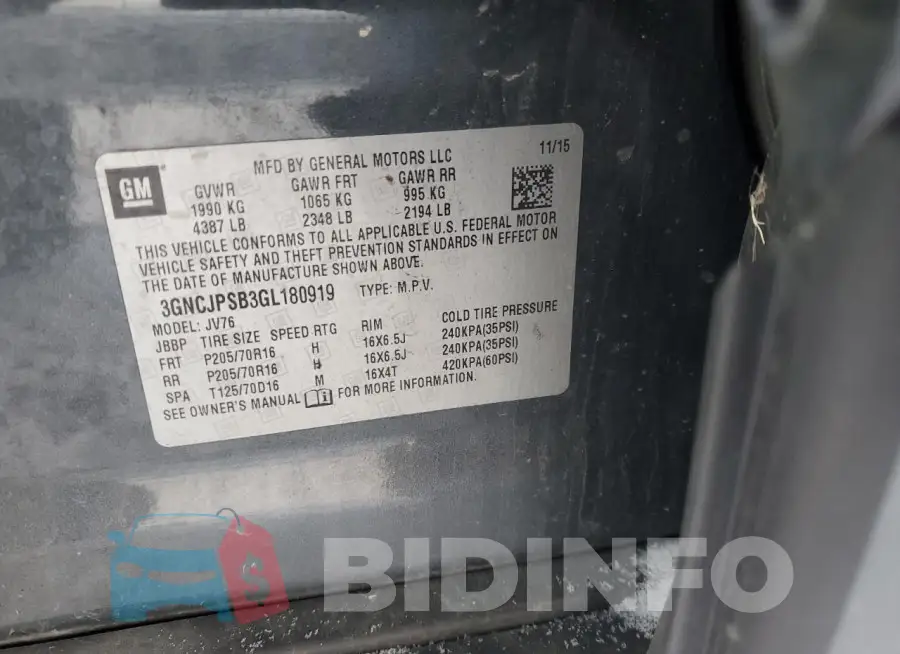 3GNCJPSB3GL180919 Photo# 13