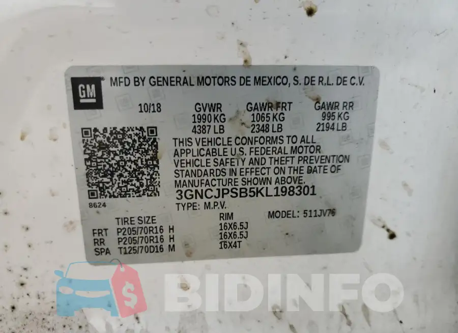 3GNCJPSB5KL198301 Photo# 13