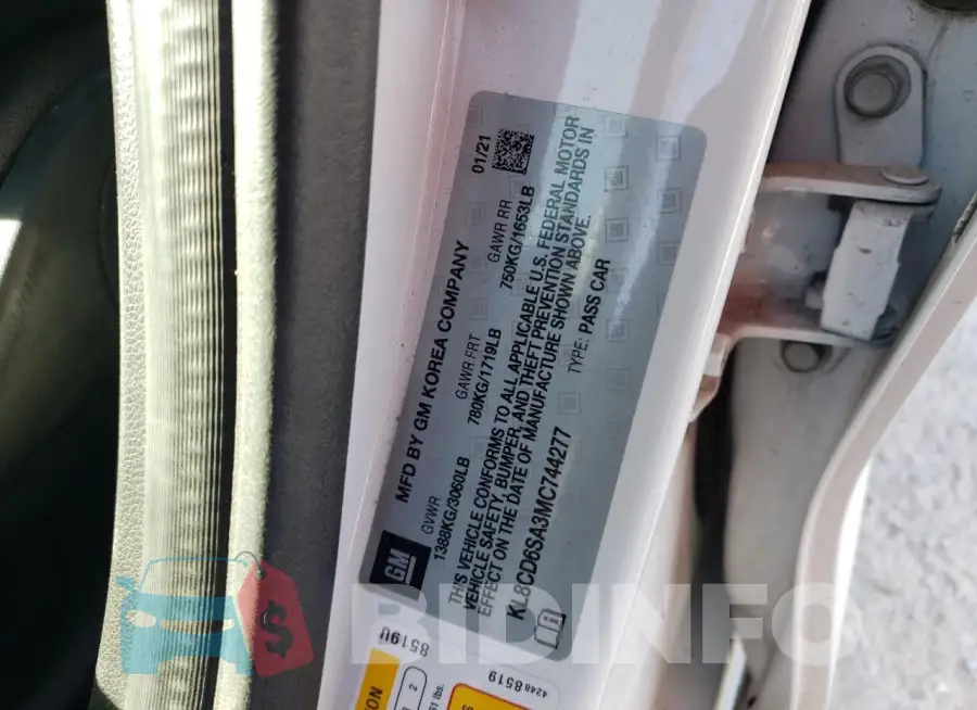 KL8CD6SA3MC744277 Photo# 13