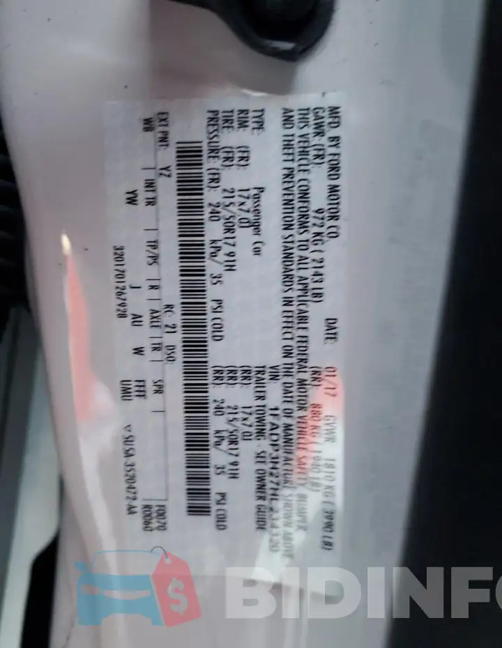 1FADP3H27HL234320 Photo# 12