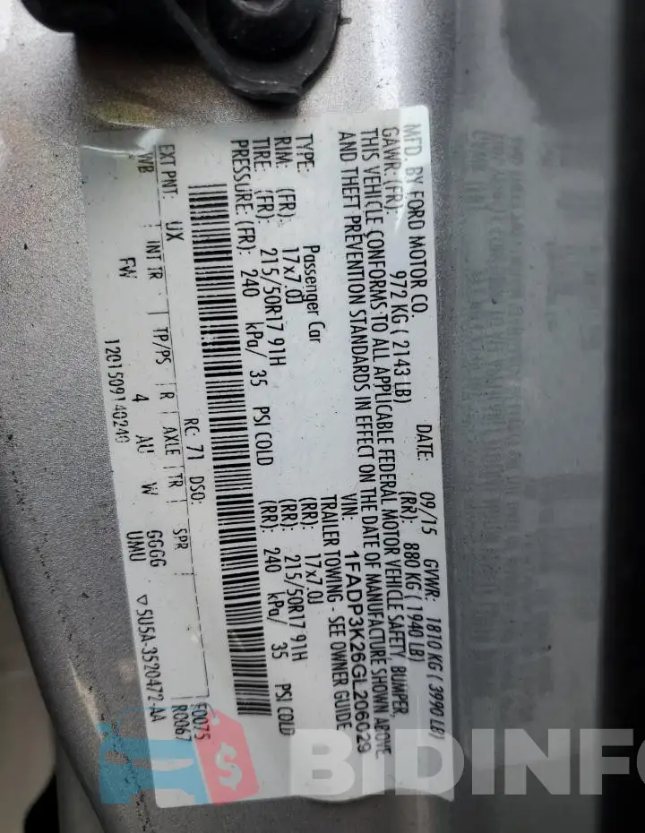 1FADP3K26GL206029 Photo# 12