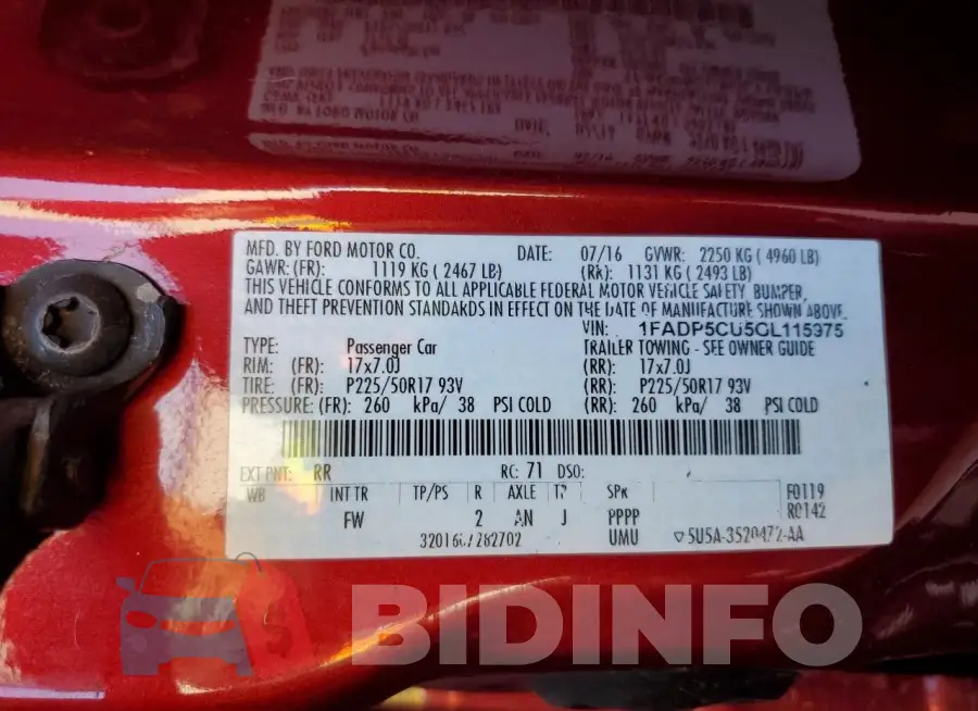 1FADP5CU5GL115975 Photo# 13