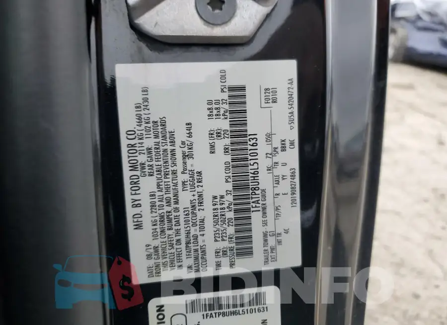 1FATP8UH6L5101631 Photo# 12