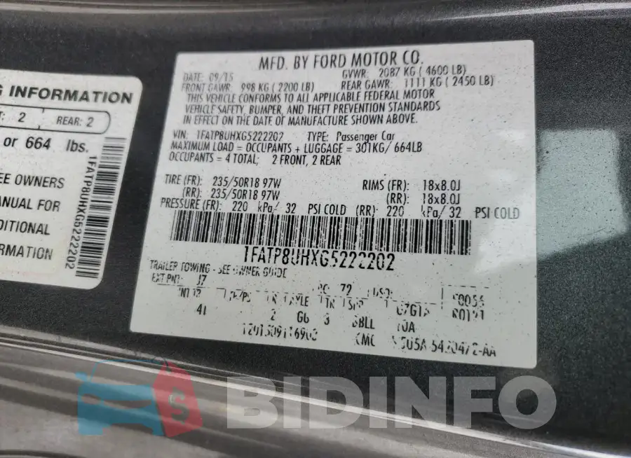 1FATP8UHXG5222202 Photo# 12