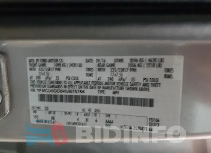 1FMCU0GD6HUB75766 Photo# 13