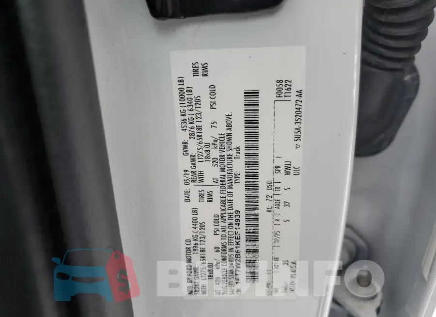 1FT7W2B61KEF14939 Photo# 12