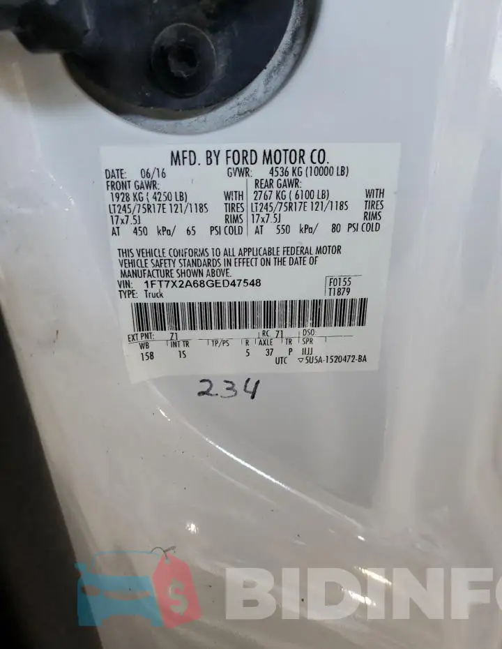 1FT7X2A68GED47548 Photo# 12