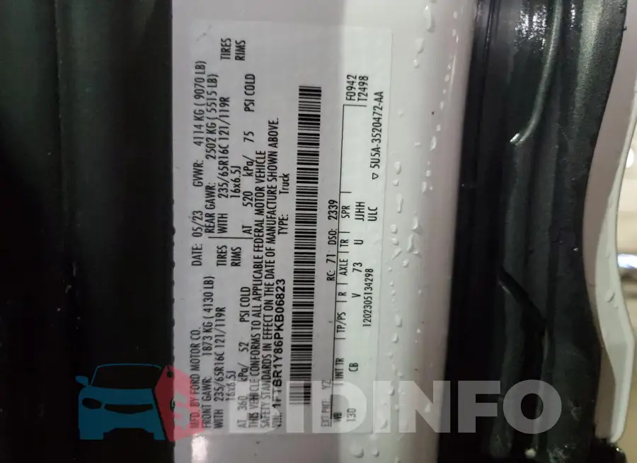 1FTBR1Y86PKB06823 Photo# 14