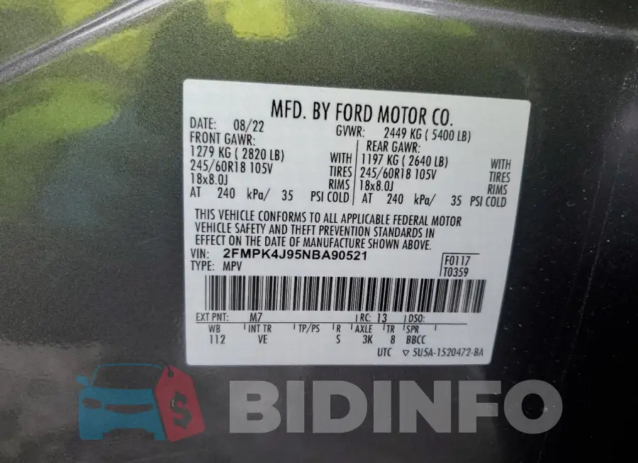 2FMPK4J95NBA90521 Photo# 14