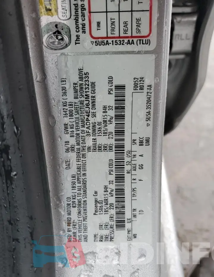 3FADP4EJ6JM132335 Photo# 13