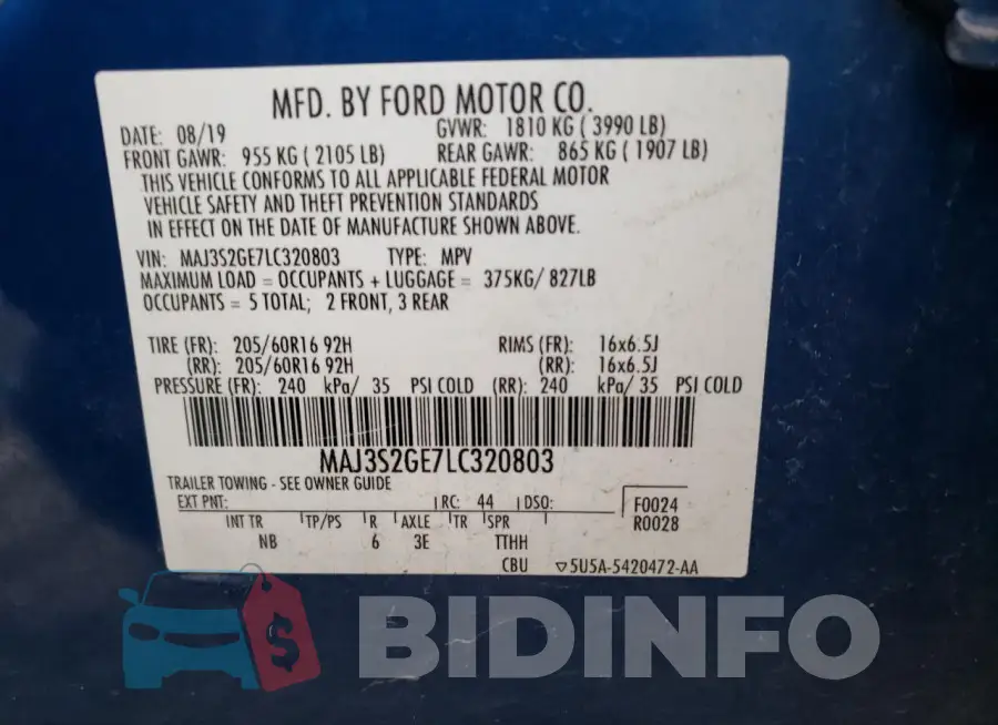 MAJ3S2GE7LC320803 Photo# 13