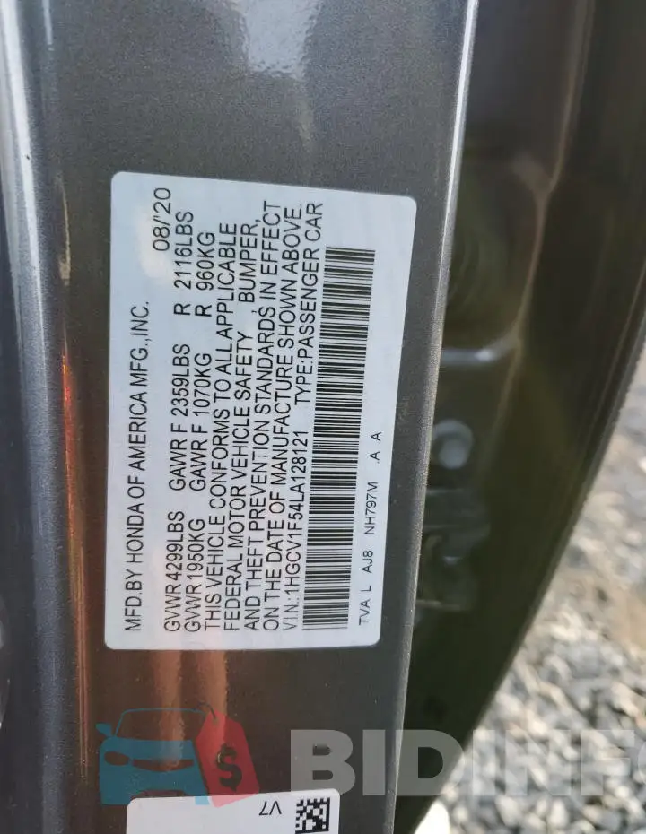 1HGCV1F54LA128121 Photo# 12