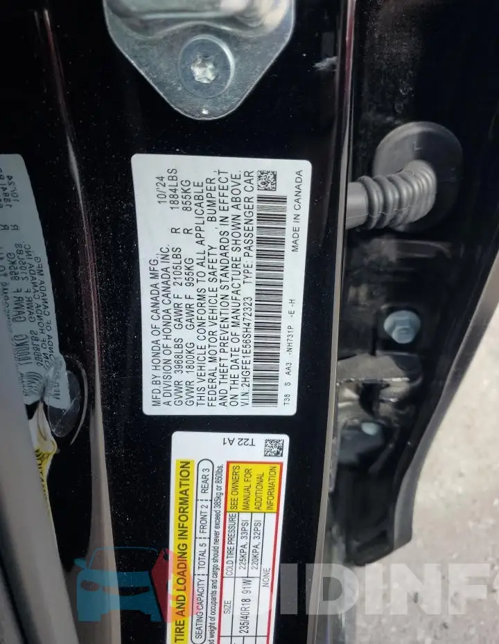 2HGFE1E56SH472323 Photo# 12