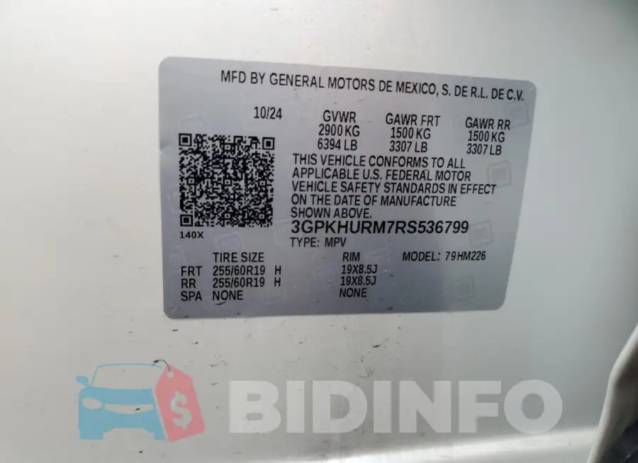 3GPKHURM7RS536799 Photo# 12