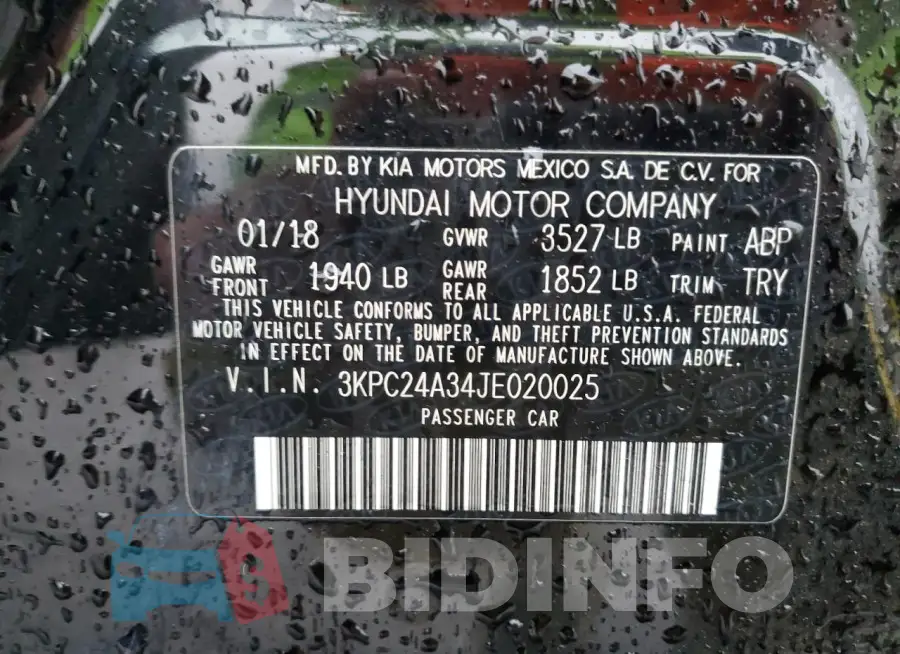 3KPC24A34JE020025 Photo# 13