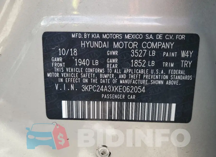 3KPC24A3XKE062054 Photo# 13
