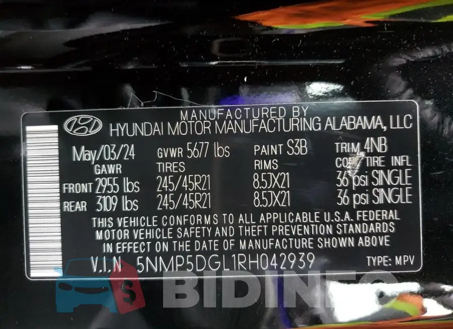 5NMP5DGL1RH042939 Photo# 14