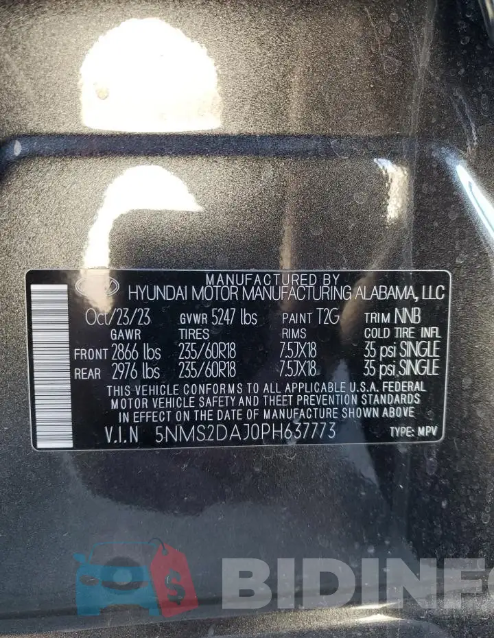 5NMS2DAJ0PH637773 Photo# 14