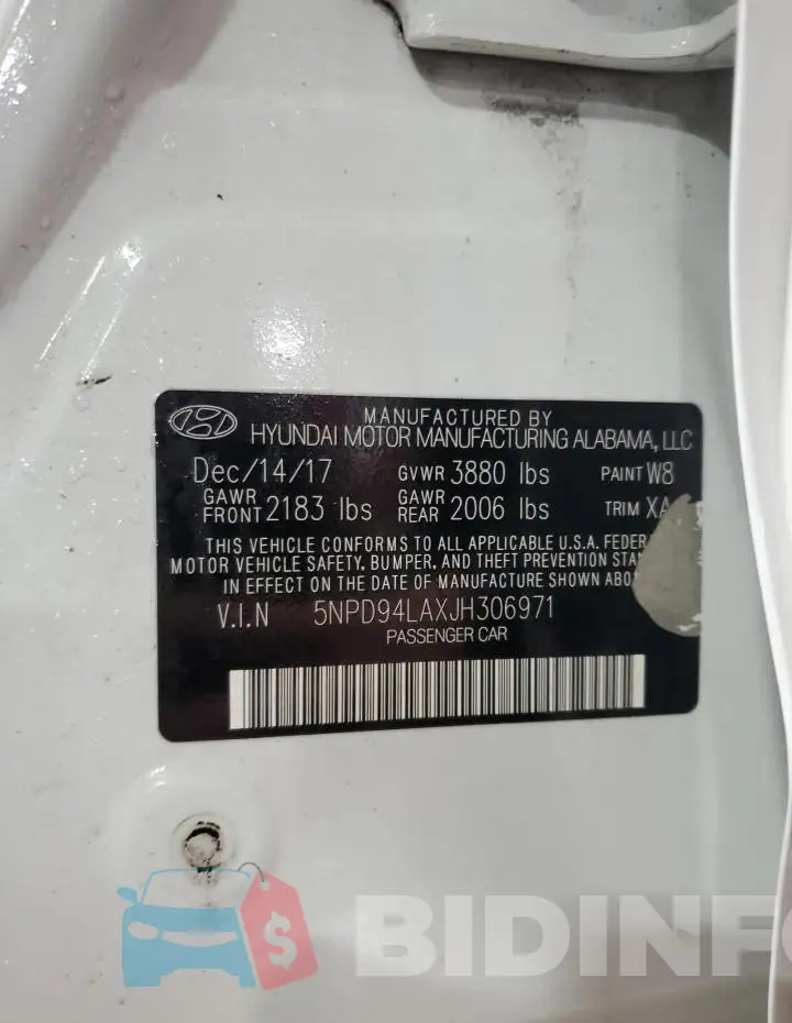 5NPD94LAXJH306971 Photo# 13