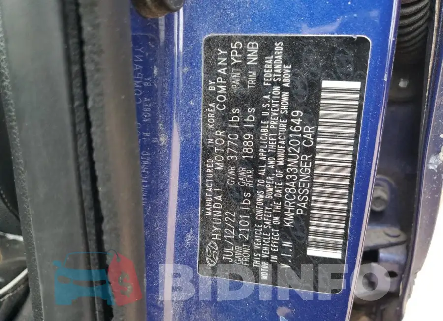 KMHRC8A33NU201649 Photo# 12