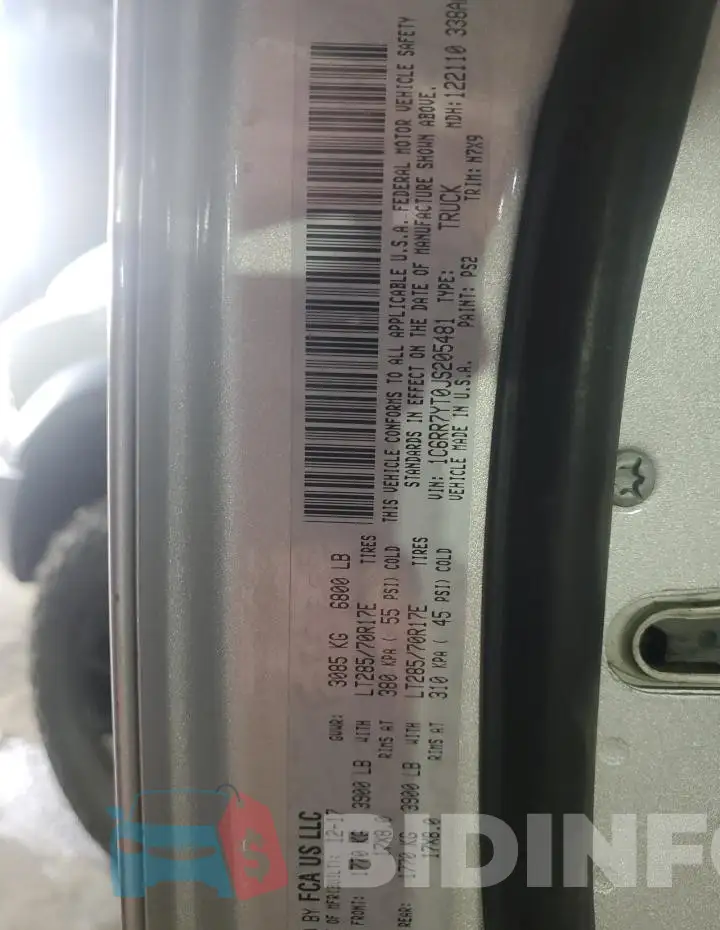1C6RR7YT0JS205481 Photo# 12