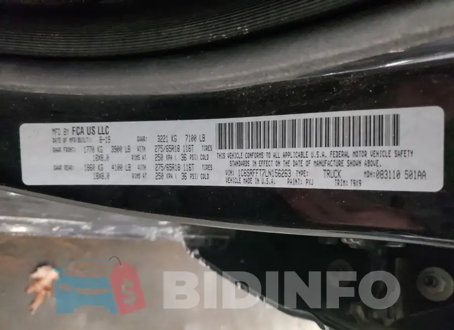 1C6SRFFT7LN156263 Photo# 12