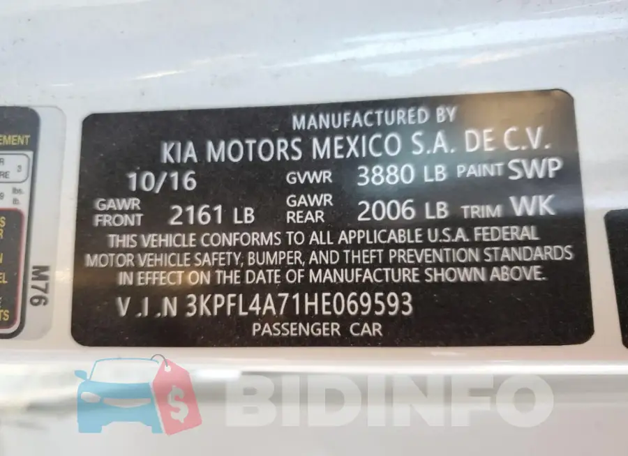 3KPFL4A71HE069593 Photo# 12